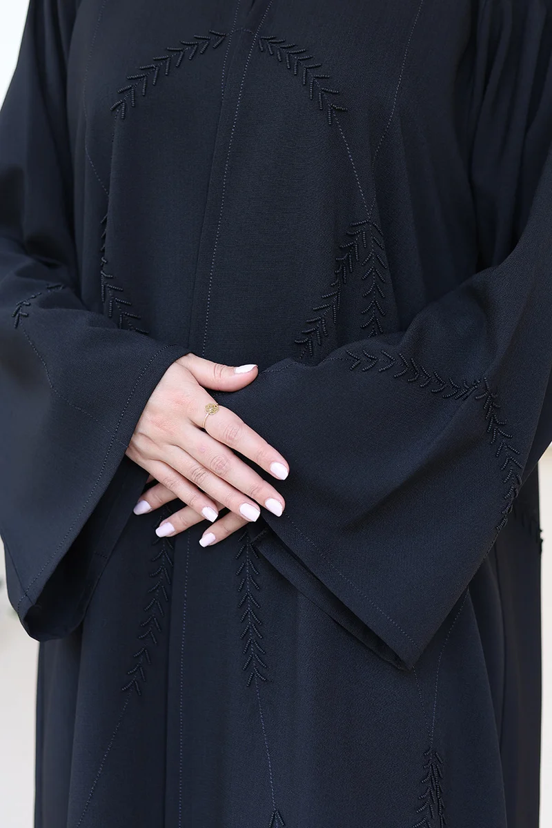 NUKHBAA Timeless Noir Abaya-753