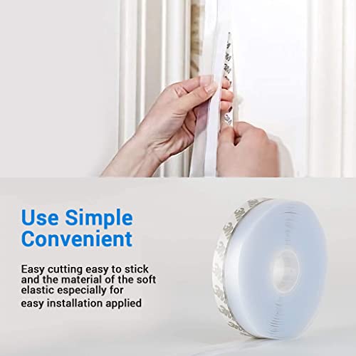 HASTHIP® 1 Roll 10M Window Seal Strip, Window Weather Stripping, 35MM Door Weatherstrip, Door Seal Strips, Weather Stripping for Doors and Windows (Transparent), Silicone - Image 4