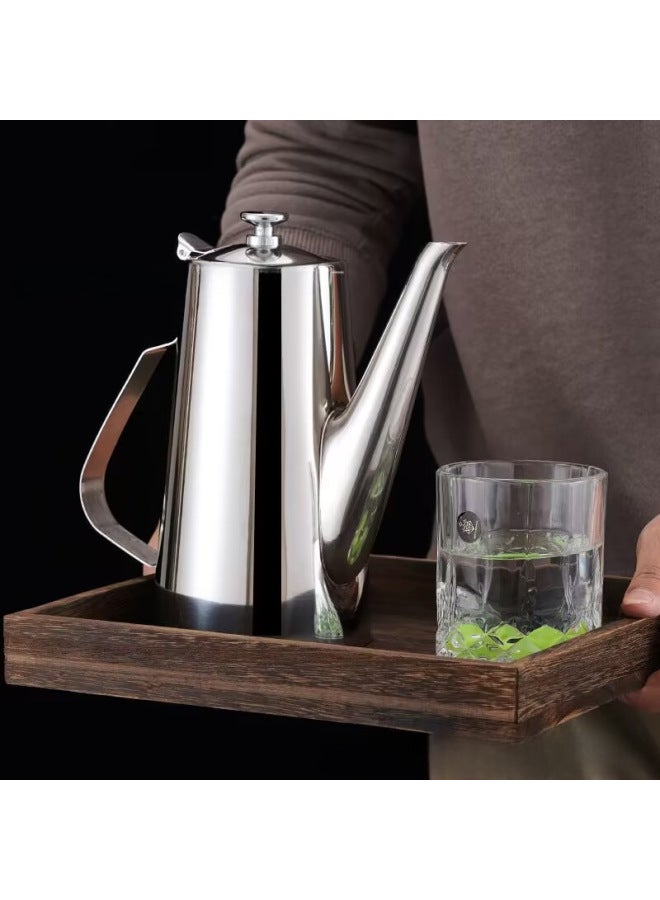 Thickened Stainless Steel Cold Water Cold Water Kettle Large Capacity Tea Kettle For Hotel Hot Pot Restaurant Dining Room-Color:Gold-Capacity:Thickened 2.0L Short Mouth - Image 5