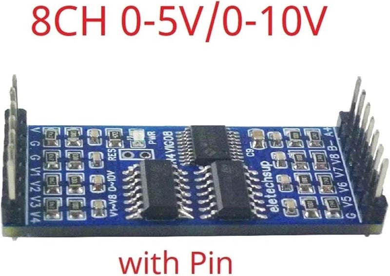 2PCS 8 Channel Analog Input Module 0 5V 10V 4 20mA ADC RS485 Modbus RTU DC 7 24V - Image 2