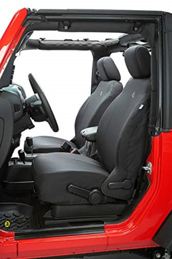 Bestop 2928035 Black Diamond Front Seat Covers  Jeep 20072012 Wrangler 2Door  4Door Fit Factory Front Seats