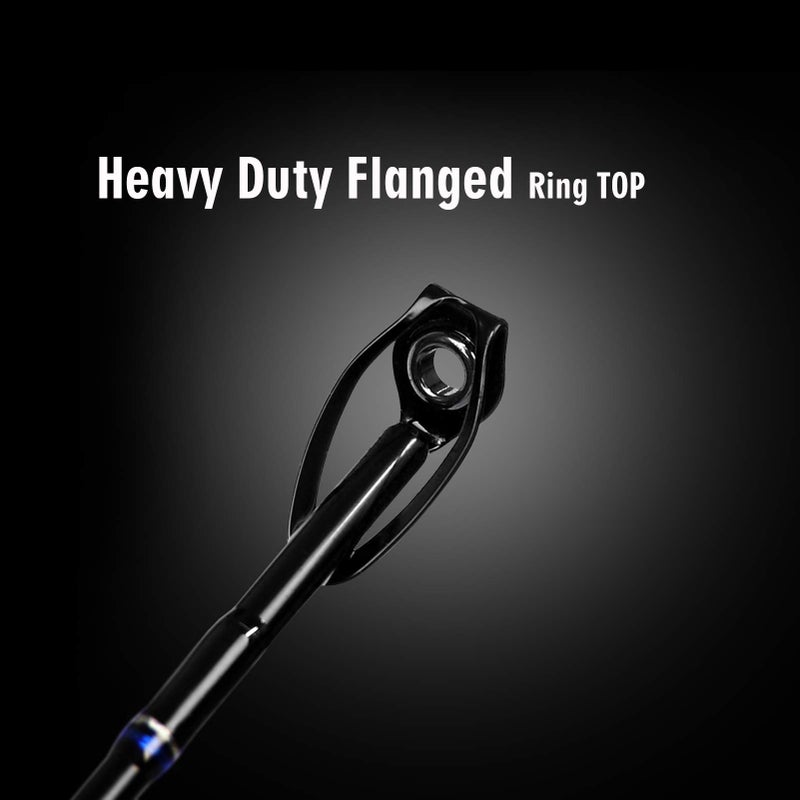 Fiblink 1-Piece/ 2-Piece Saltwater Offshore Trolling Rod Big Game Rod Conventional Boat Fishing Pole (1-Piece, 5'6" - 80-120lbs) - Image 5