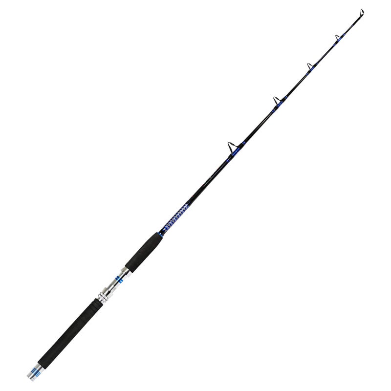 Fiblink 1-Piece/ 2-Piece Saltwater Offshore Trolling Rod Big Game Rod Conventional Boat Fishing Pole (1-Piece, 5'6" - 80-120lbs) - Image 2