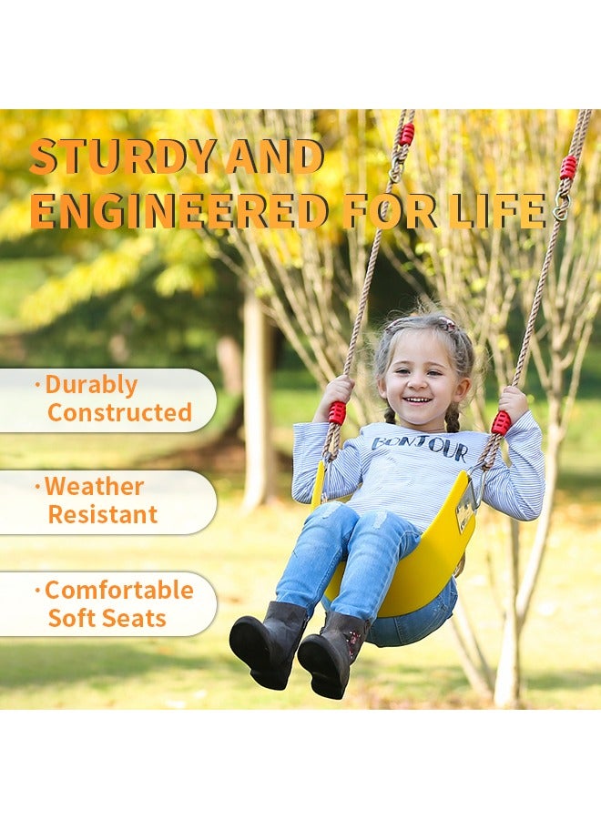 Hanging Children's Swing Heavy-Duty Rope Game Swing Seat Set With Rope Tools And Mats Interactive Game Camping Tent Accessories For Indoor, Outdoor, Playground, Home, Tree  - Image 4