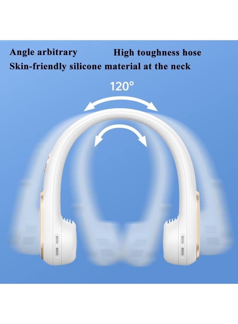 عام مروحة الرقبة المحمولة، الشخصية بدون شفرات، قابلة للارتداء مع تبريد 360 درجة، مروحة رقبة محمولة بمنفذ USB قابلة لإعادة الشحن، للاستخدام في الرياضات الخارجية والاحتياجات اليومية داخل المنزل. - Image 2