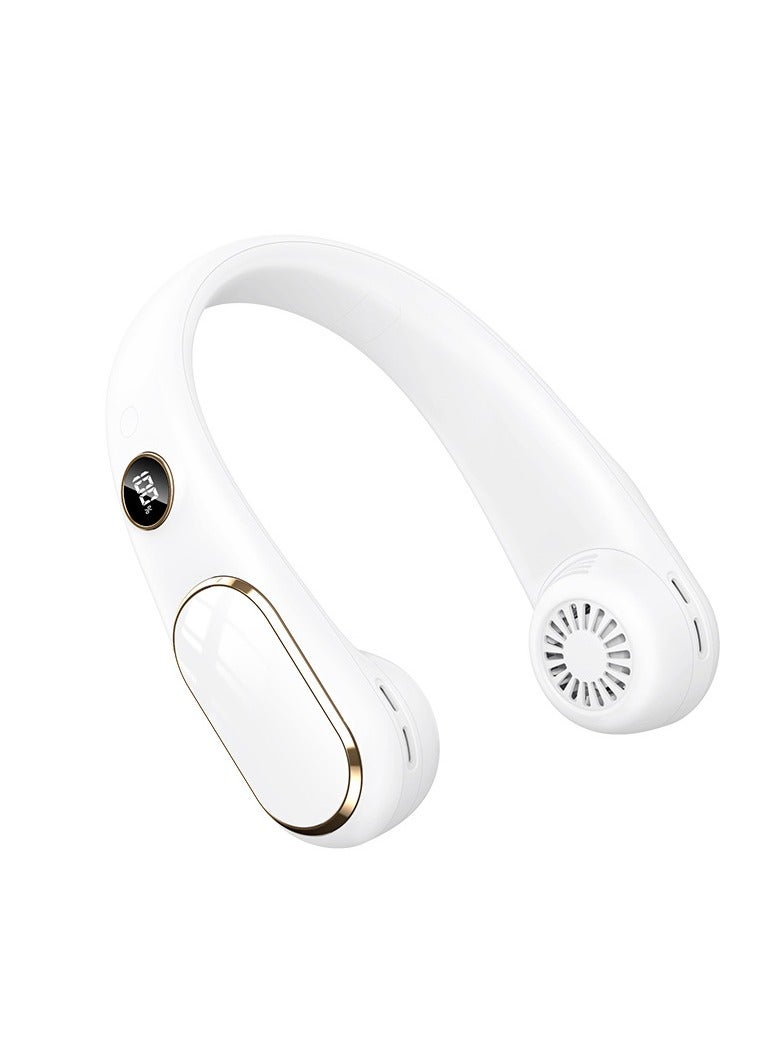 عام مروحة الرقبة المحمولة، الشخصية بدون شفرات، قابلة للارتداء مع تبريد 360 درجة، مروحة رقبة محمولة بمنفذ USB قابلة لإعادة الشحن، للاستخدام في الرياضات الخارجية والاحتياجات اليومية داخل المنزل. - Image 1