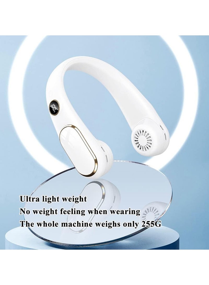 عام مروحة الرقبة المحمولة، الشخصية بدون شفرات، قابلة للارتداء مع تبريد 360 درجة، مروحة رقبة محمولة بمنفذ USB قابلة لإعادة الشحن، للاستخدام في الرياضات الخارجية والاحتياجات اليومية داخل المنزل. - Image 3