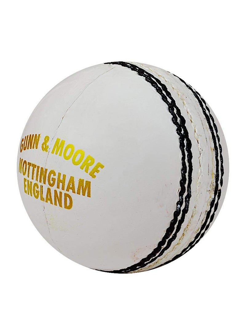 GM County Star Leather Cricket Ball (White) | Jumior | Leather |Water Proof - Image 2