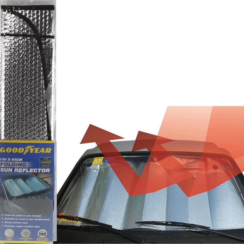 Goodyear Universal Folding Foil Sun Shade for Car and Van - Image 1
