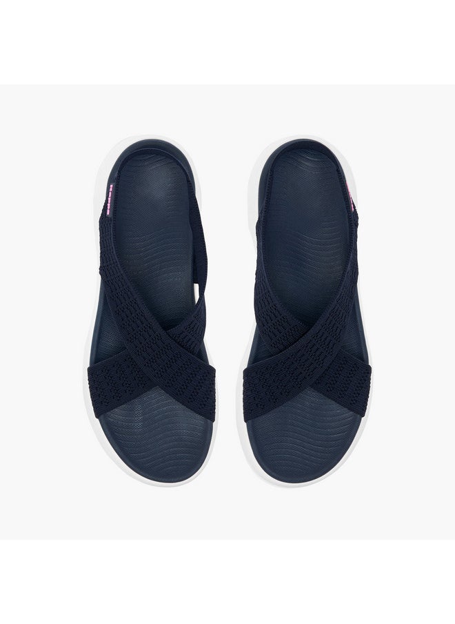 Kappa Women's Textured Slip-On Criss Cross Sandals  - Image 1