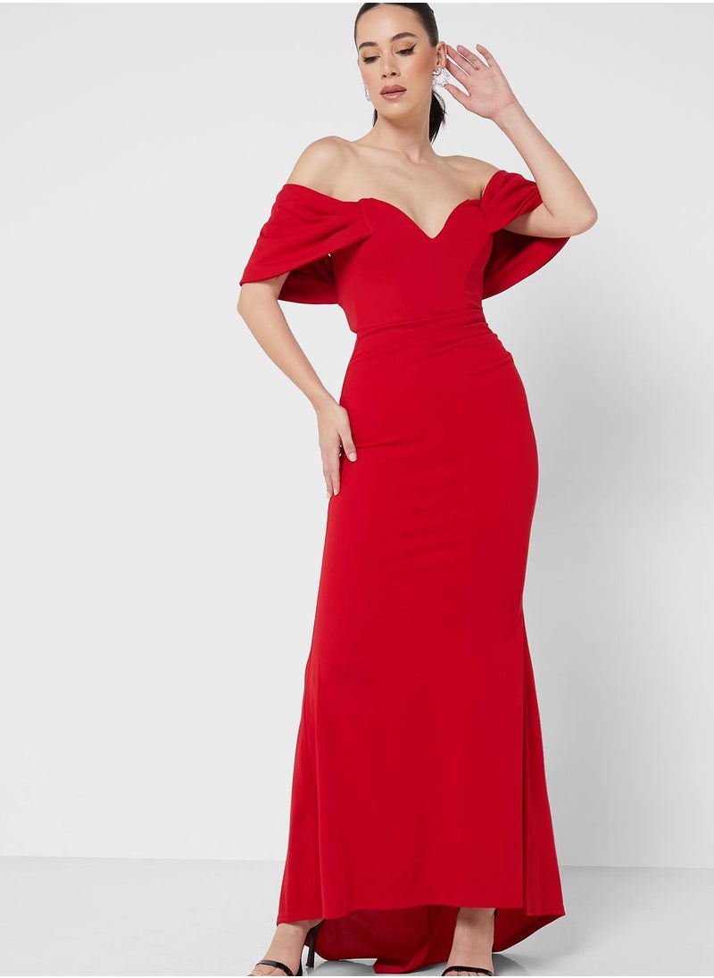 QUIZ - Drape Sleeve Dress - Image 1