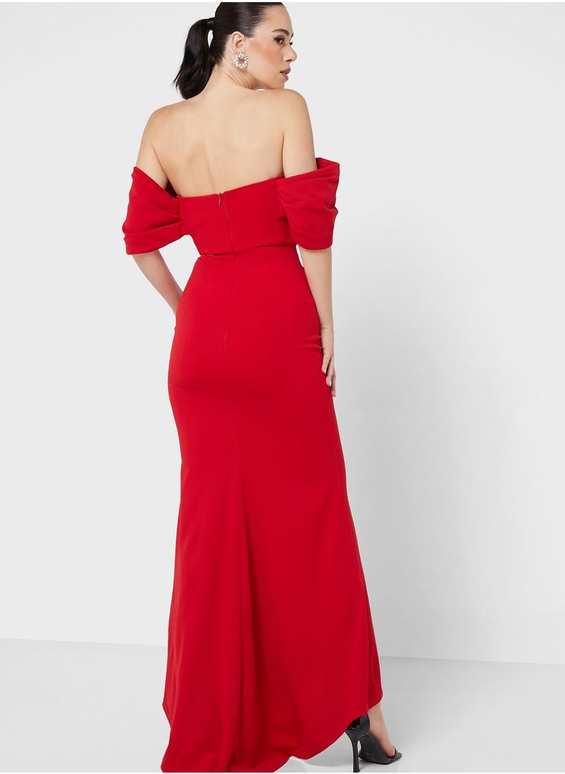 QUIZ - Drape Sleeve Dress - Image 1