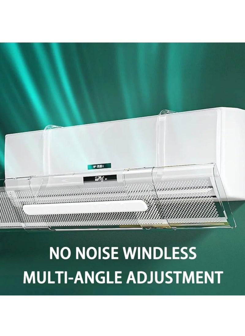 Generic Transparent Air-Conditioning Deflector Adjustable Without Punching Anti-direct Blowing Plastic Hook to Block the Wind Suitable for Household Split Air Conditioners  - Image 1