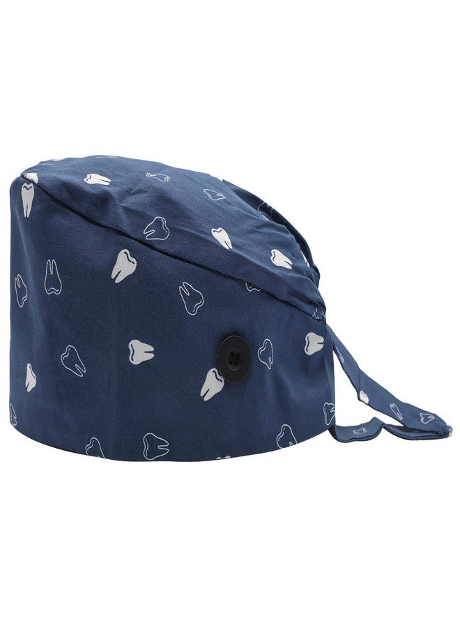 CHUANGLI 3Pcs Gourd-Shaped Working Caps with Upgrade Sweatband Adjustable Hats Head Cover- Women/Men (B23# Tooth Green Black Navy) - Image 2