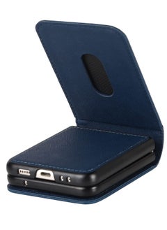 KASTWAVE Case for Galaxy Z Flip 3 5G, Compatible with Samsung Z Flip 3(2021) Leather Wallet Case, Adjustable Crossbody Lanyard Durable Card Slots Ultra Slim Luxury Cover for Samsung Galaxy Z Flip 3 (Navy Blue)  - Image 5