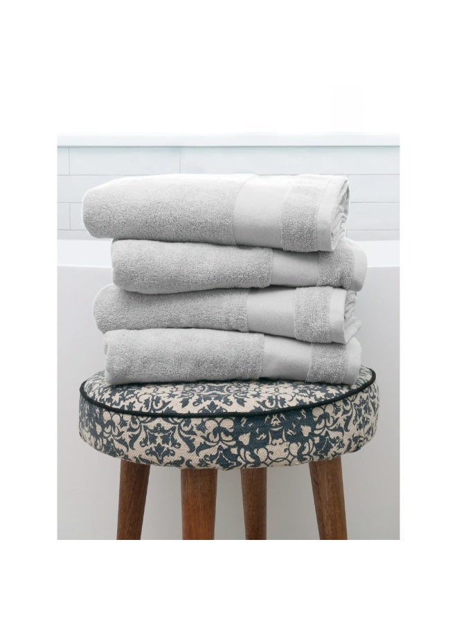 تى ام هوم بشكير حمام فندقي فاخر من TM HOME – قطن طبيعي 100% فائق النعومة وسريع الامتصاص – لون رمادي فاتح أنيق – مقاس 140×70 سم – جودة فندقية عالمية ومعايير رفاهية لا مثيل لها - Image 3