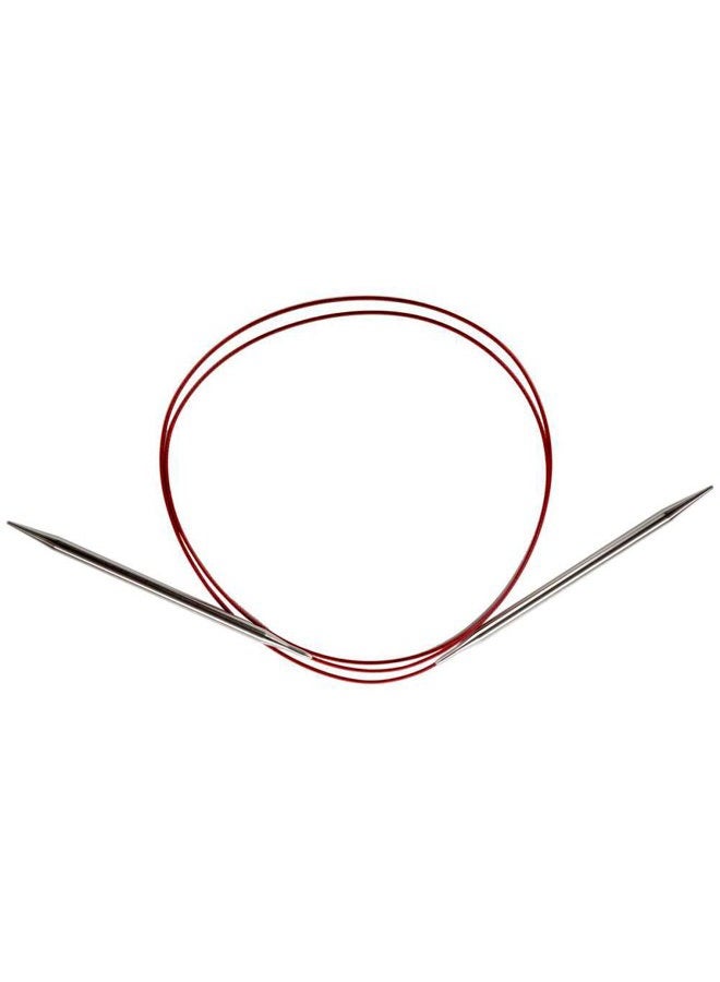 Red Lace Circular 47 inch (119cm) Stainless Steel Knitting Needle Size US 1.5 (2.5mm) 7047-1.5