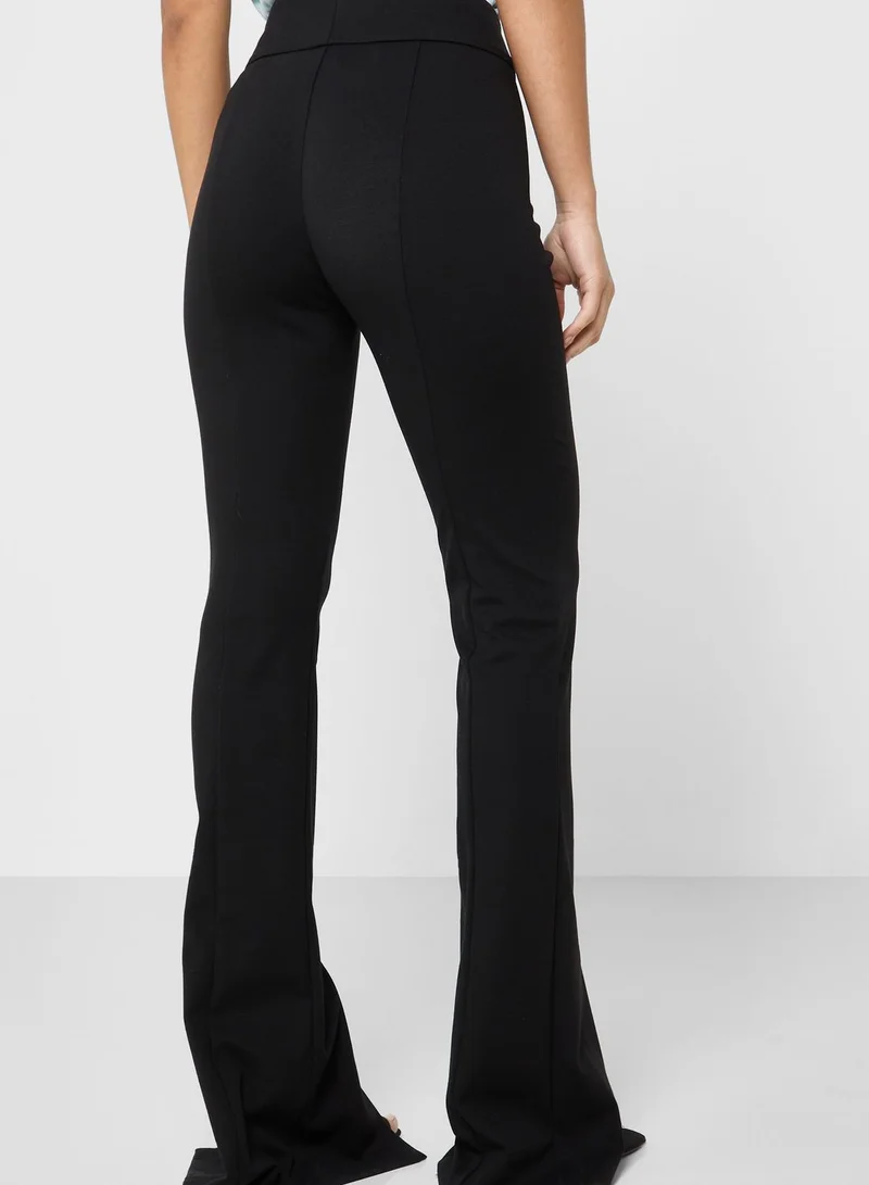 HUGO Slit Hem Flared Bottom Pants