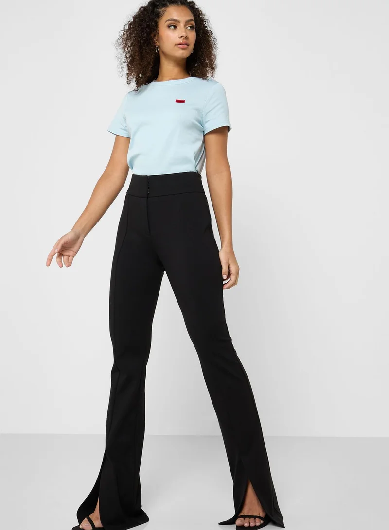 HUGO Slit Hem Flared Bottom Pants