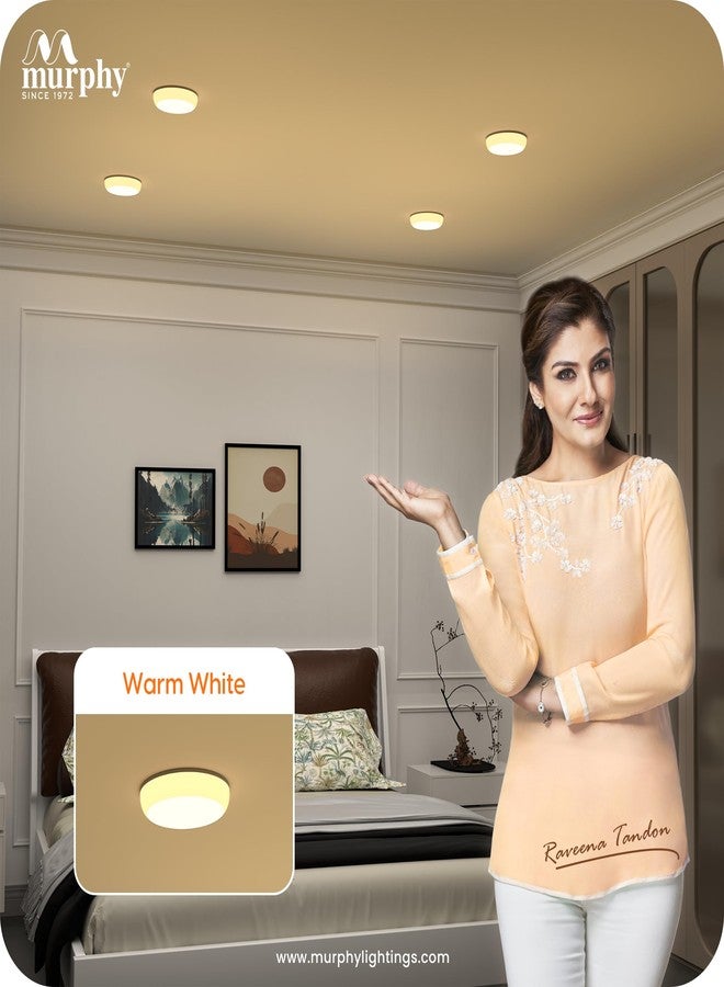 مورفي مصباح سقف دائري LED ثنائي اللون من مورفي، 2 في 1، 8 واط + 8 واط | أبيض بارد + أبيض دافئ | إضاءة داخلية عالية السطوع وموفرة للطاقة | ضمان لمدة عامين | عبوة من 20 قطعة - Image 5