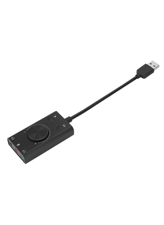 Thoraya External USB Audio Sound Card Adapter Free Drive Independent Sound Card for Laptop Notebook  - Image 1