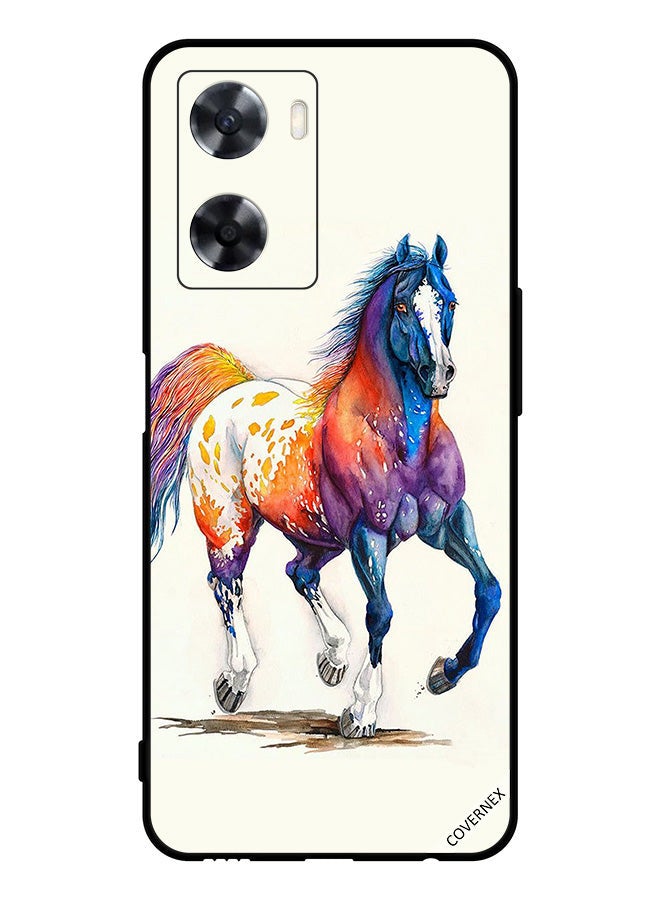 Covernex Protective Case Cover For Oppo A77 4G Horse Paint Art - Image 1
