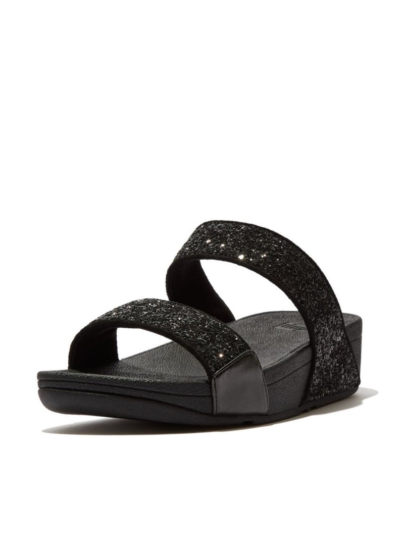 FitFlop Ladies Lulu Glitter Slides - Black Glitter ET3-339 36 - Image 3