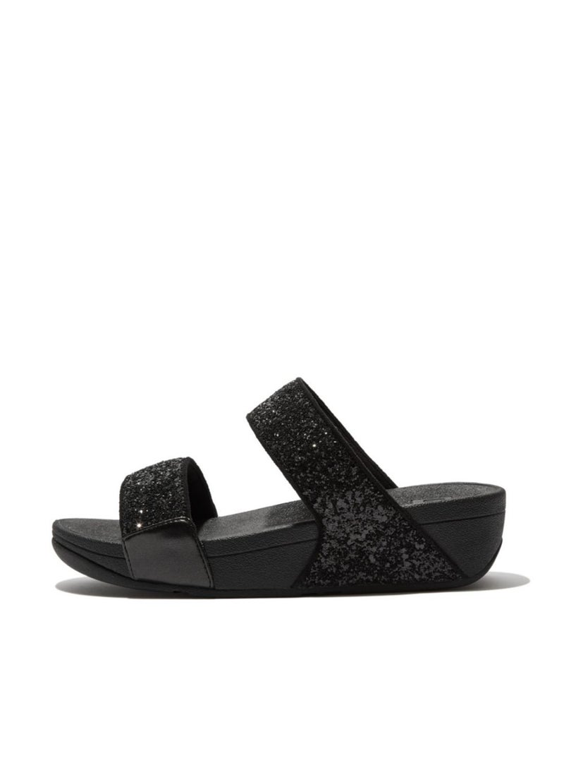 FitFlop Ladies Lulu Glitter Slides - Black Glitter ET3-339 36 - Image 1