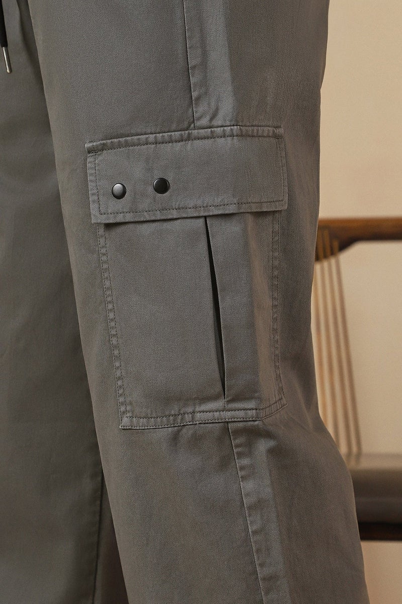fyltr Women's Cargo Utility Trouser - 100% Cotton | Adjustable Hem | Drawstring Closure | Utility Pockets | Trousers for Women - Image 3