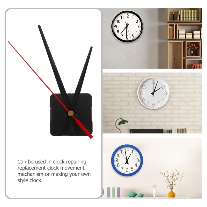 طقم استبدال حركة ساعة الكوارتز الصامتة الحمراء لإصلاح ساعة الحائط DIY - Image 5
