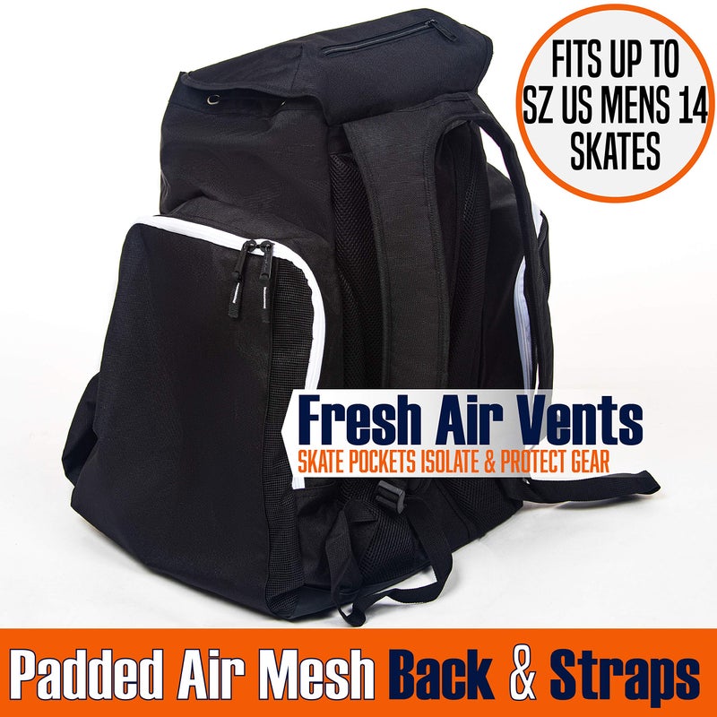 Athletico Hockey Backpack - Large Backpack to Carry Hockey Equipment Including Skates (Black) - Image 5