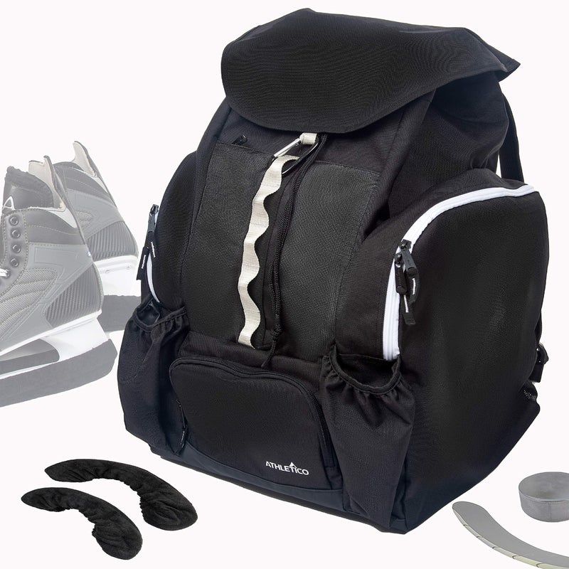 Athletico Hockey Backpack - Large Backpack to Carry Hockey Equipment Including Skates (Black) - Image 1