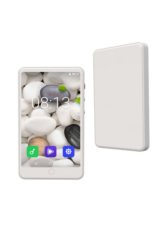 مشغل موسيقى ذكي يعمل بنظام Android Wifi بشاشة كاملة وبلوتوث Mp4 ومشغل Mp3 محمول وموسيقى الطالب Mp5 كمبيوتر رقمي - لون الجسم: أبيض - سعة الذاكرة: 16 جيجا بايت بطاقة ذاكرة 128 جيجا بايت - Image 1