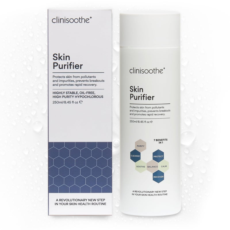 Clinisoothe+ Skin Purifier 250 ml (Pack of 1), Clear - with hypochlorous technology to protect the skin from pollutants and impurities, prevent breakouts and promote rapid recovery - Image 1