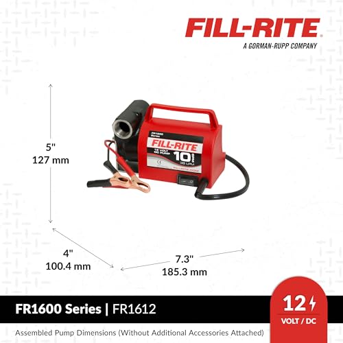 FILL RITE مضخة نقل الديزل المحمولة Fill-Rite FR1612 (مضخة فقط مع كابل الطاقة والمشابك) - Image 3