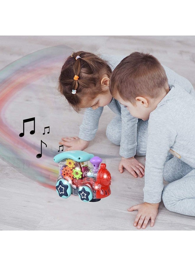 ArtCreativity ArtCreativity Light Up Transparent Toy Train for Kids, 1PC, Bump and Go Toy Car with Colorful Moving Gears, Music, and LED Effects, Fun Educational Toy for Kids, Great Birthday Gift Idea  - Image 4