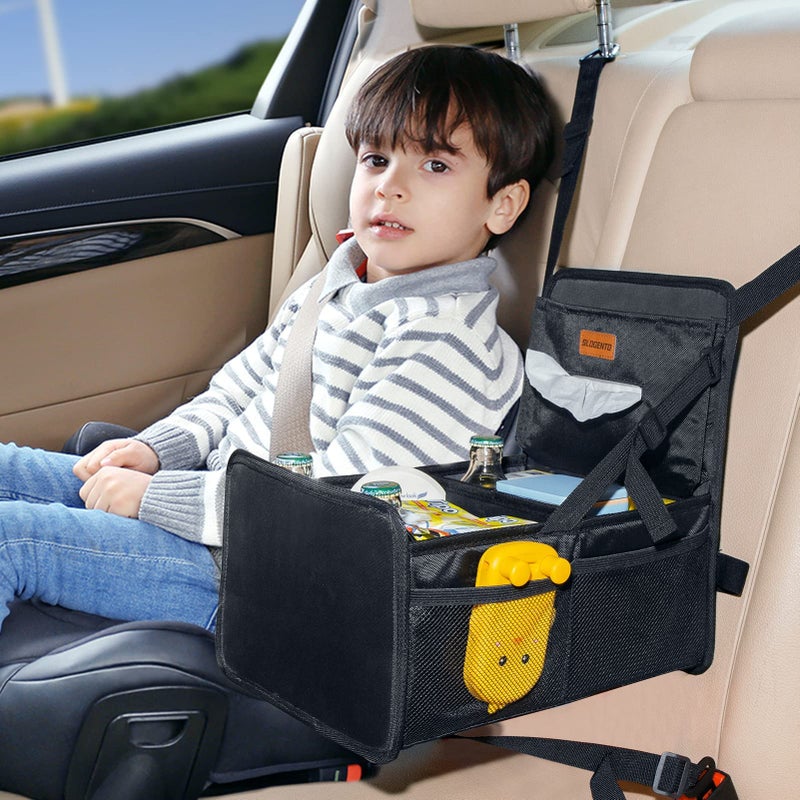 SLOGENTO Kids Car Organizer Backseat- Easy-to-Reach Car Organizers and Storage for Back Seat Between Seats with Tissue Box and Side Pockets, Car Travel Accessories for Baby Long Trips with cup Holders - Image 1