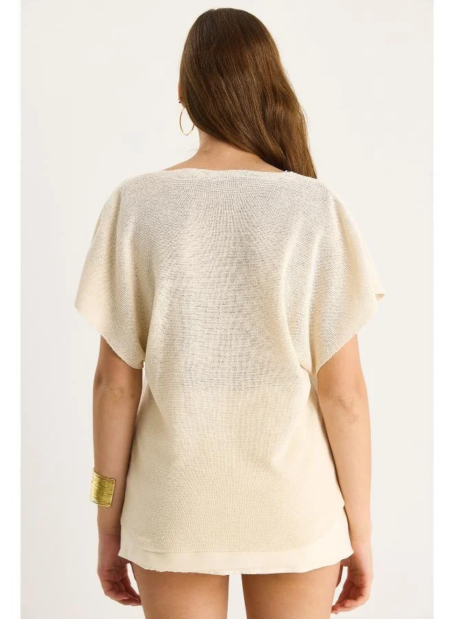 Ginger V Neck Wrap Around Top