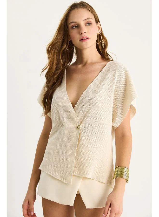 Ginger V Neck Wrap Around Top