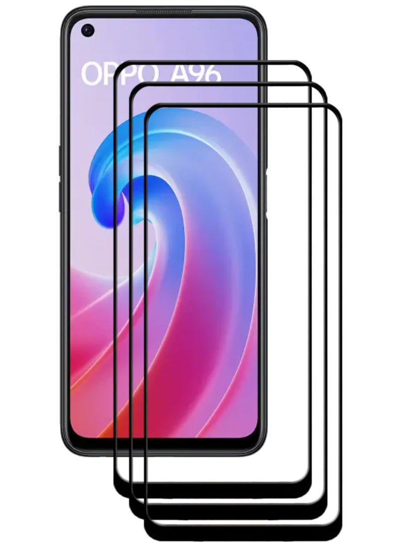 ACLIX 3 Pieces Antistatic ESD Dustproof Premium Quality High Definition Tempered Glass Screen Protector Designed For Oppo A96 - Image 1