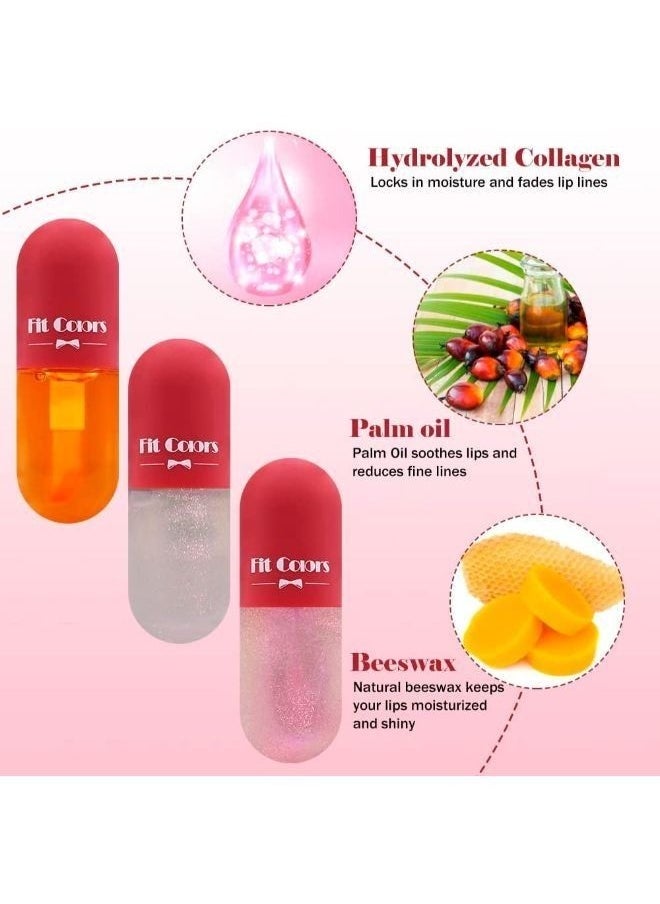 FIT Set OF Lip Gloss - Lip  Augmentation  Moisturizing - 3 PCS  - Image 2