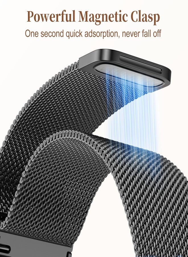 Getino Magnetic Metal Band Compatible with Galaxy Watch 8 / Watch 8 Classic Band, Milanese Floral Dressy Strap for Samsung Watch Bands Women 40mm 44mm 46mm - Image 4