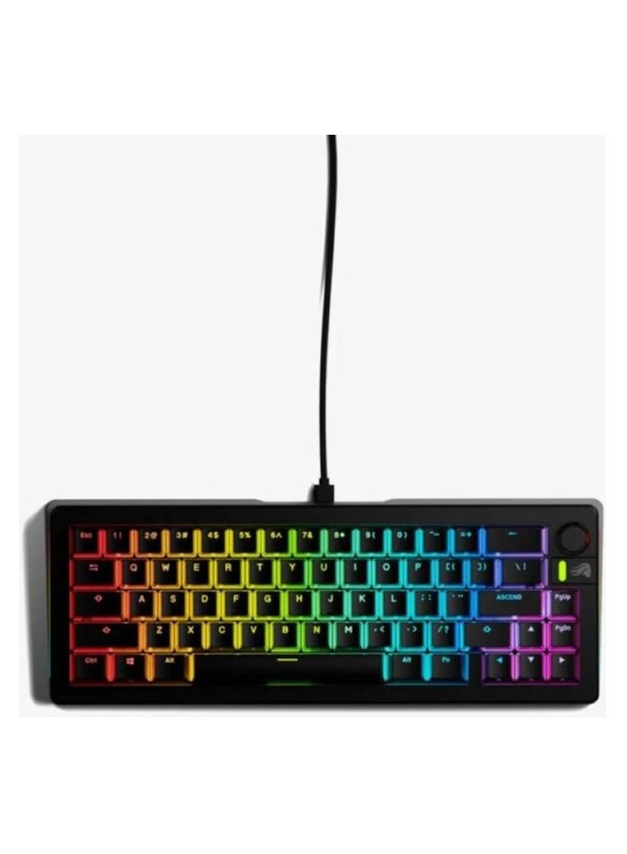 Glorious Gaming - GMMK 3 Prebuilt Mechanical Gaming Keyboard with Knob, 100% Keyboard Full Size, Modular Gasket System, Doubleshot PBT Keycaps, Aluminum Switch Plate, Hotswappable Switches, ANSI (Black) - AR - Image 1