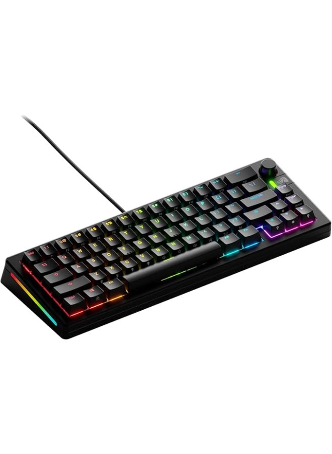 Glorious Gaming - GMMK 3 Custom Mechanical Gaming Keyboard with Knob, 100% Keyboard Full Size, Modular Gasket System, Doubleshot PBT Keycaps, Aluminum Switch Plate, Hotswappable Switches, ANSI- Black - Image 1