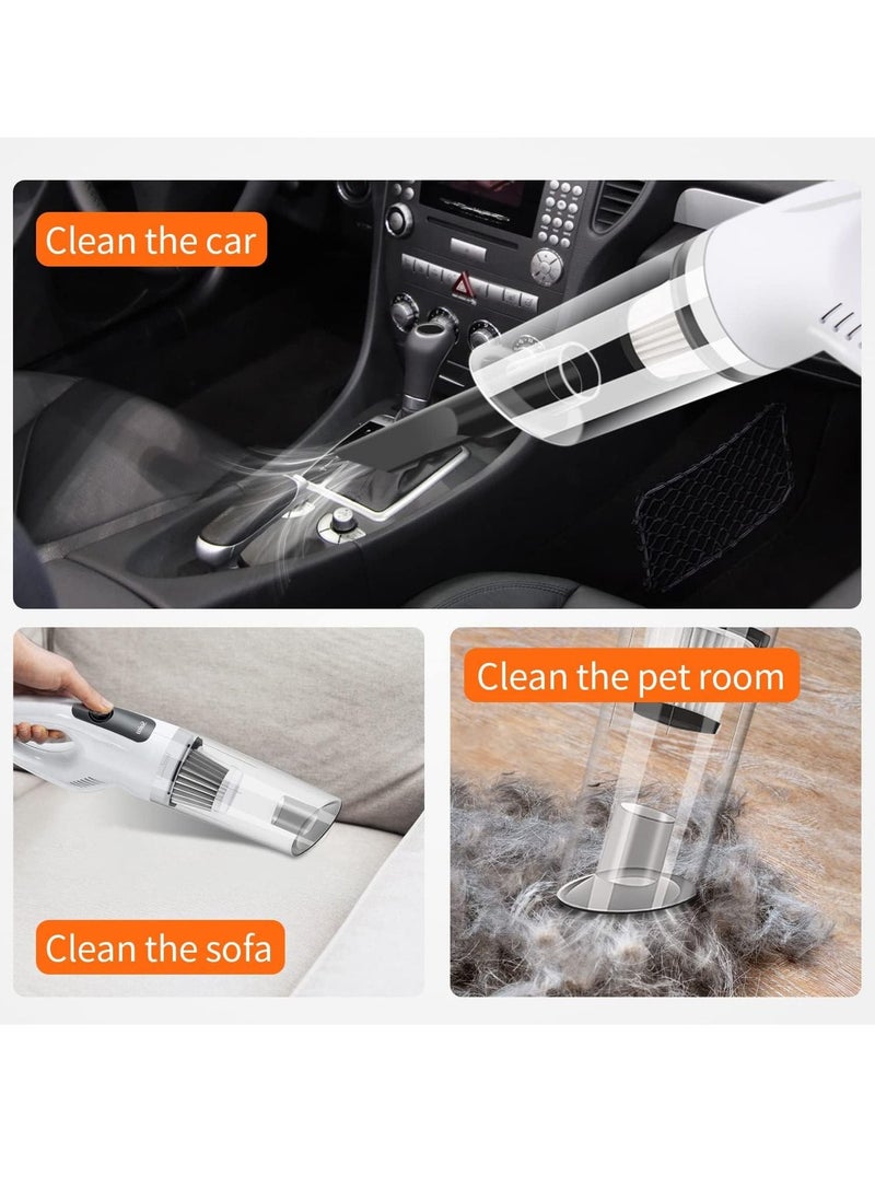 DubaiGallery Handheld Cordless Vacuum Cleaner Portable HEPA Filter Super Suction Car Vacuum Cleaner Ultra Light USB Rechargeable with 3 Random Mode Switch Suitable for Car Floor home Sofa Carpet Bed Hoover  - Image 4