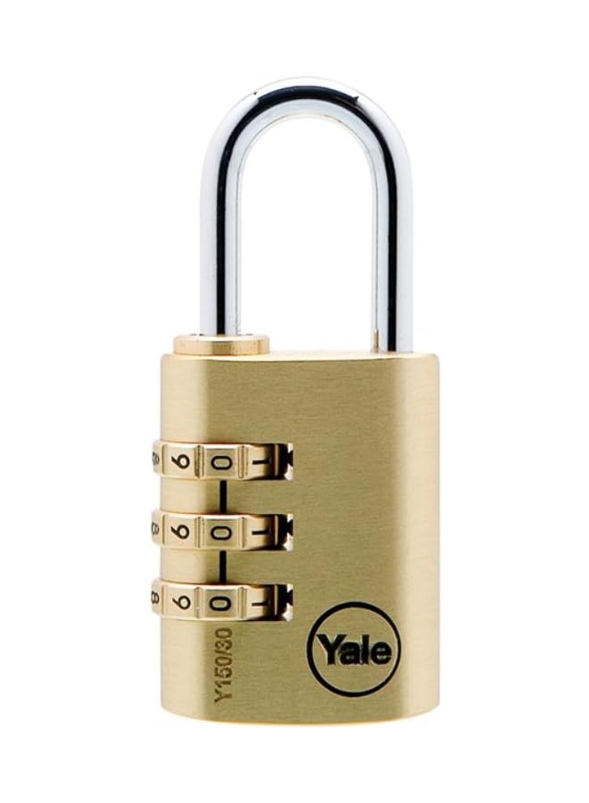 Yale Y150/30/125/1, Y150 Series Combination Padlock 31.5mm Brass - Image 1