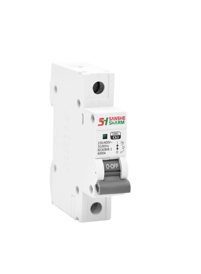 Sanshe sharm circuit breaker Single  63Amp - 230/400 V - 50/60 Hz - IEC60898-1- Sanshe Sharm Original - Image 1