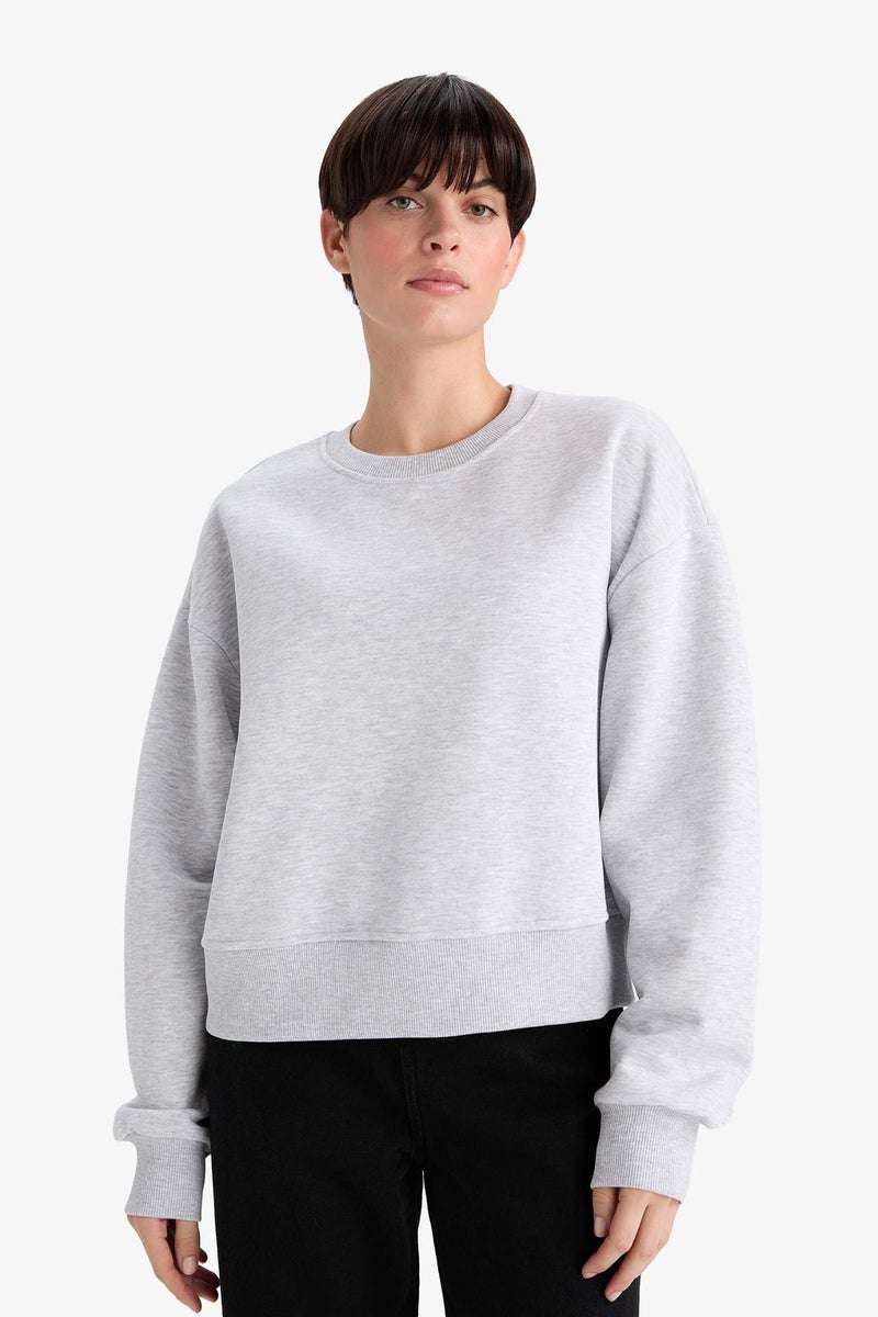 DeFacto Boxy Fit Basic Sweatshirt - Image 3