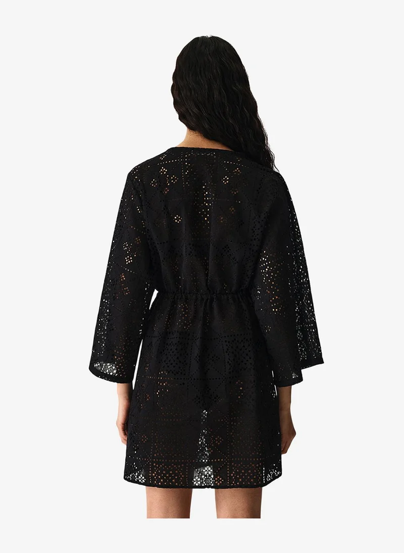 Penti Women Jasmine Black Kimono