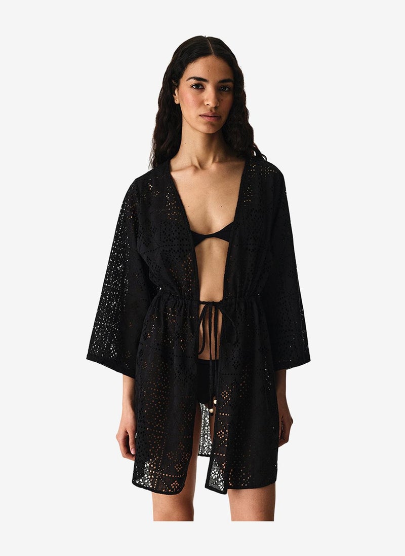 Penti Women Jasmine Black Kimono - Image 5
